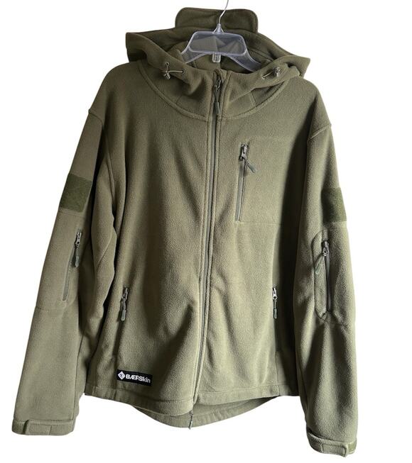 Baerskin Other - BÆRSkin Tactical Fleece Hoodie Men XL Olive Green Full Zip Utility Jacket
